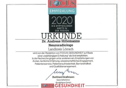 FOCUS Empfehlungen für Ärzte des Zentrum Radiologie Dreiländereck